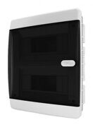 Щит встраиваемый 18 мод. IP41, прозрачная черная дверца Tekfor CVK40-18-1