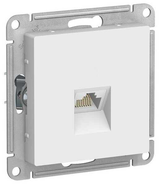 Розетка ATLASDESIGN двойная компьютерная RJ45+RJ45 категория 5E механизм белый